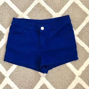 H&M High Rise Blue Shorts